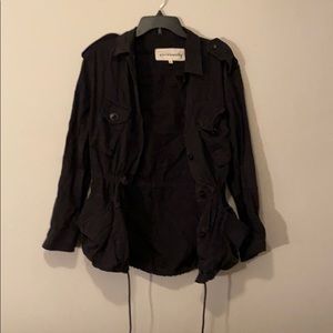 Black cotton utility jacket